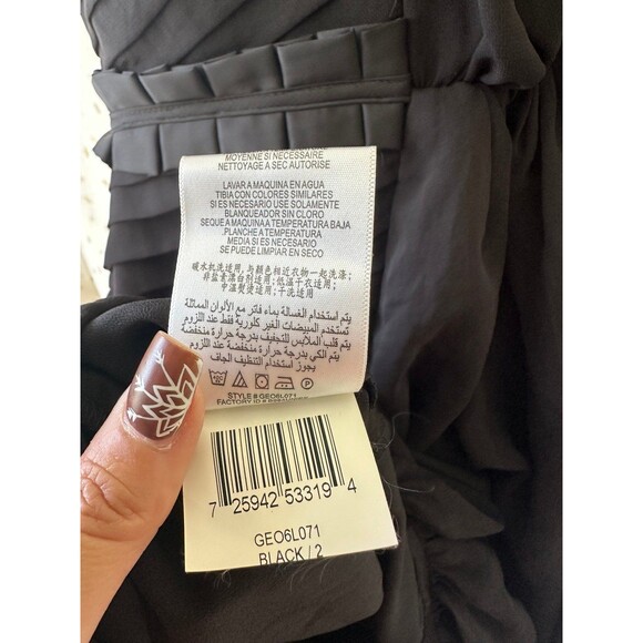 BCBGeneration NWT Semi-Formal Strapless Multi-Pleat Black Cocktail Dress 2 - Picture 6 of 6